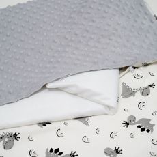 Плед Twins Minky зі зйомним наповненням (slimtex) 100х80 1420-PTMS-01, white